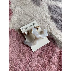 Francesca’s scalloped hoop earrings